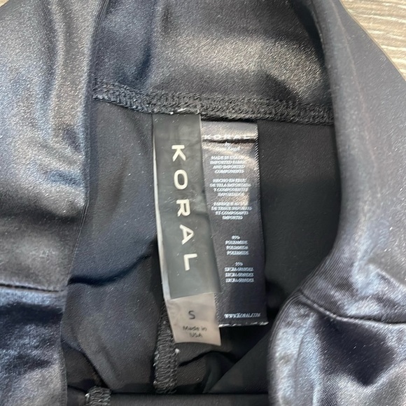KORAL cropped black lustrous leggings size small - Picture 2 of 3